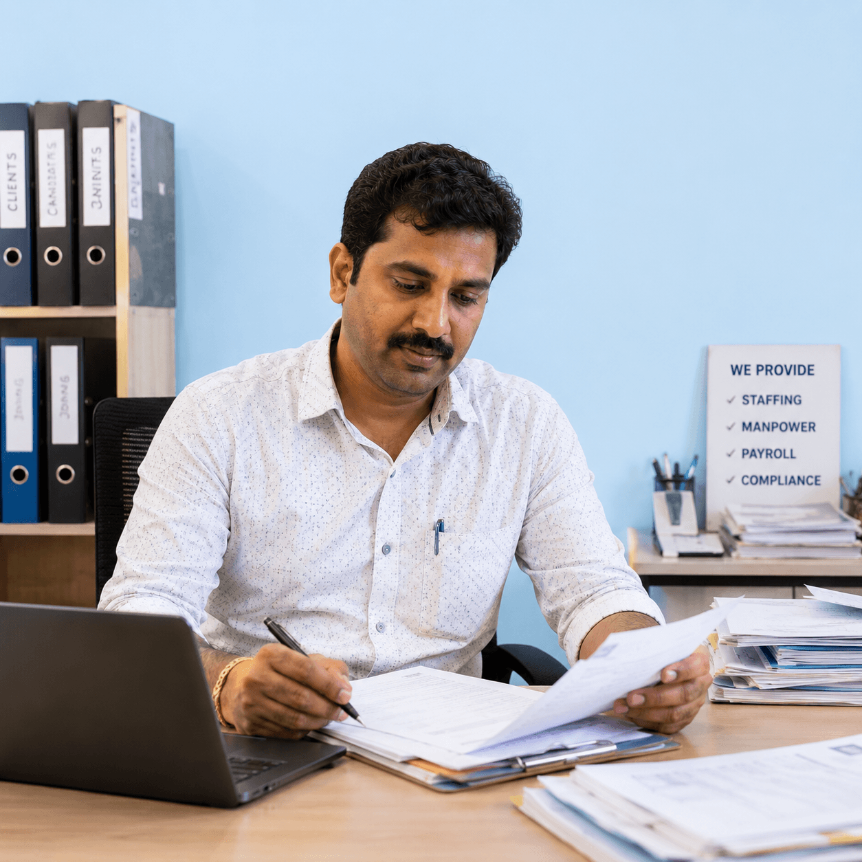 Vendor finishing paperwork faster with less daily work